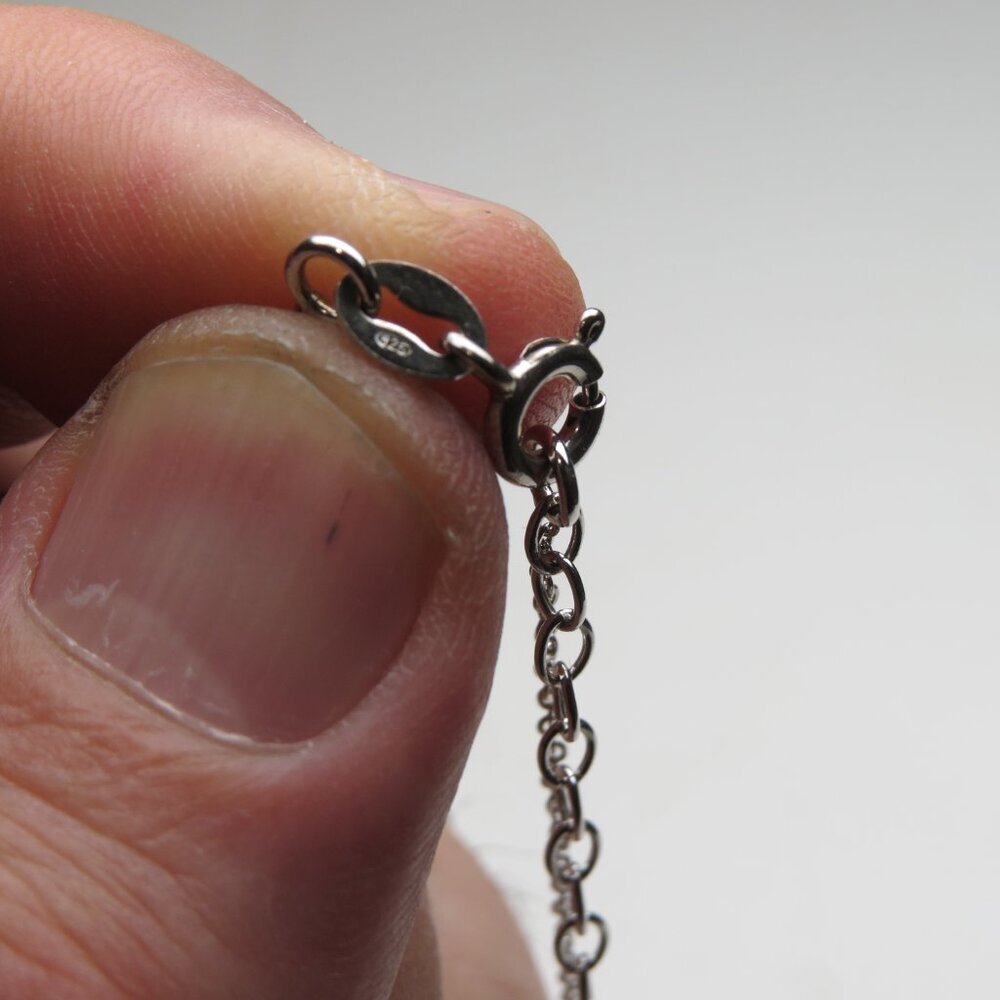 *925 Sterling Silver ID Name plate Necklace - Picture 5 of 5